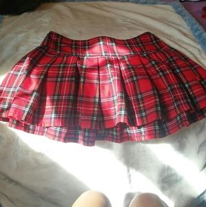 [SOLD] Royal Bones Plaid Mini Skirt